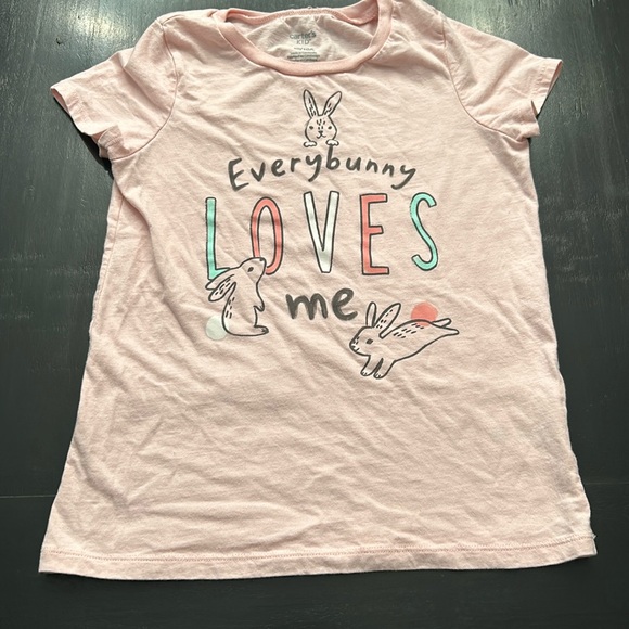 Carter's Other - Carters size 10 everybunny loves me pink short sleeve shirt